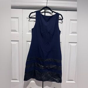 Lauren Ralph Lauren Navy and Black leather dress